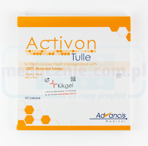 Activon Тюл 10* 10cm превръзка с мед от манука 1бр.