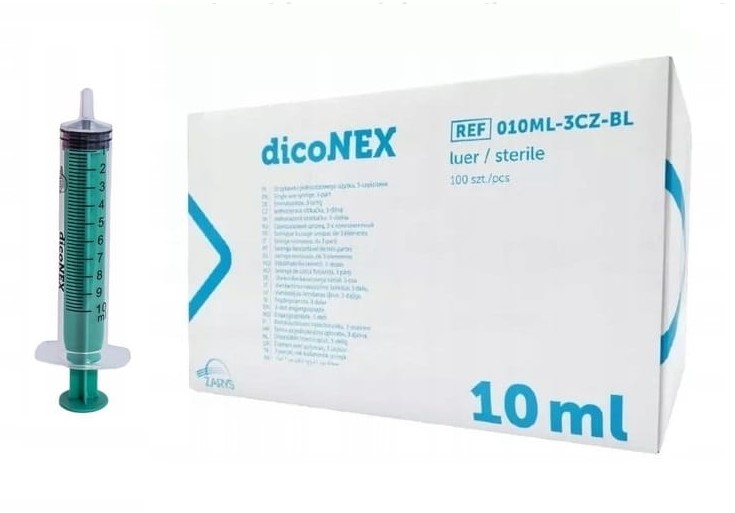 Стерилна спринцовка j.u. 10мл 3 части Luer 100бр.