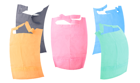 Стоматологичен лигавник с джоб 100бр. сьомга Mustaf Dental