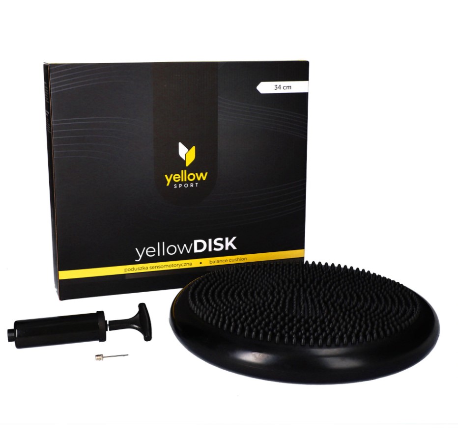 Сензомоторна възглавница жълтаDISK с помпа черна
