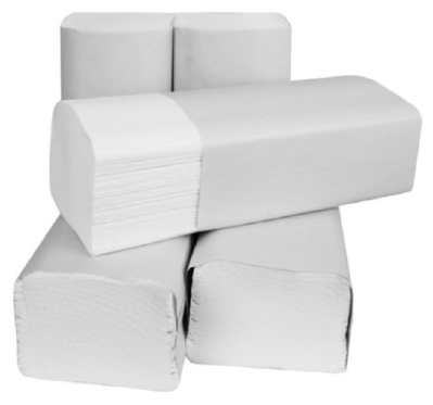 Сгъваема кърпа ZZ 25*20 см бяла 1бр (а'150бр)