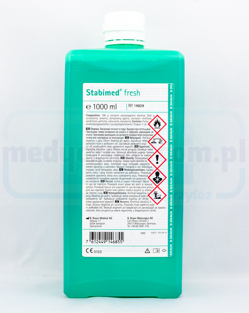 Инструменти за почистване и дезинфекция Stabimed Fresh 1L (действие като напр. Enzymex, Viruton Extra, Forte)