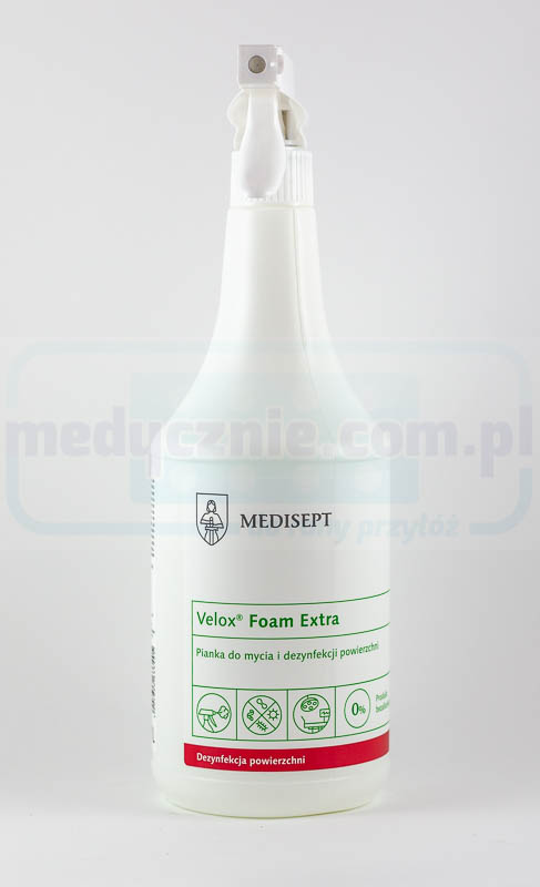 Velox Foam Extra 1L пяна за бърза дезинфекция и почистване на деликатни повърхности