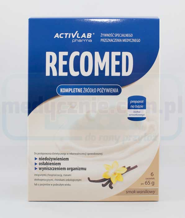 RecoMed хранителен коктейл с вкус на ванилия 65g 1бр.