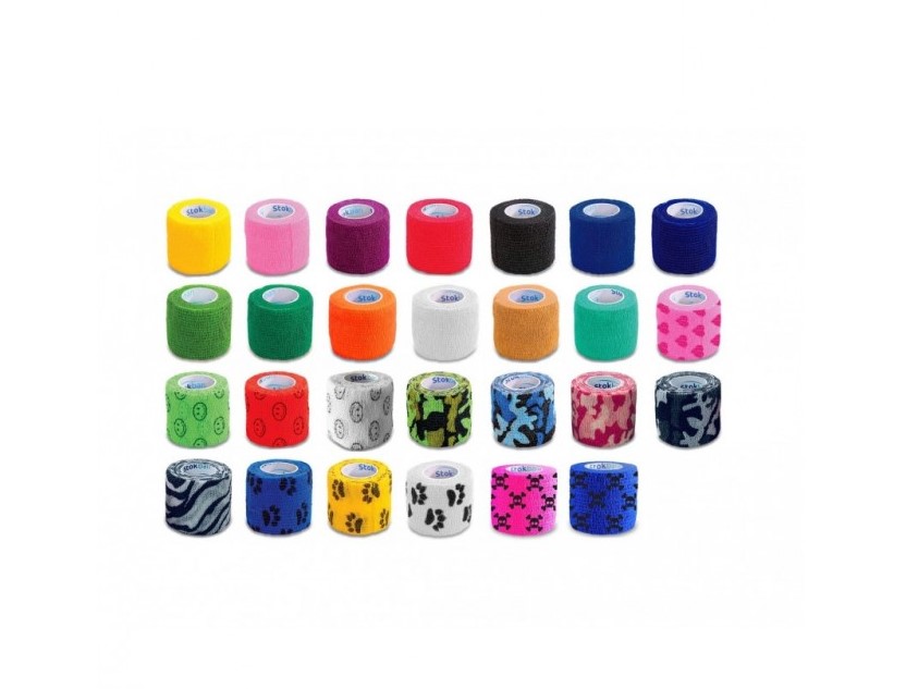 Кохезионна лента 2,5 см * 4,5 м 1 бр. червен ластик, самозалепващ се