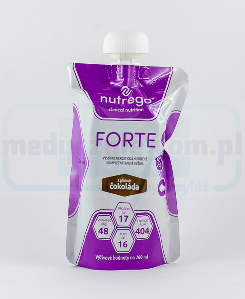 Nutrego Forte 12x200 ml Шоколад Висококалорична, високопротеинова диета