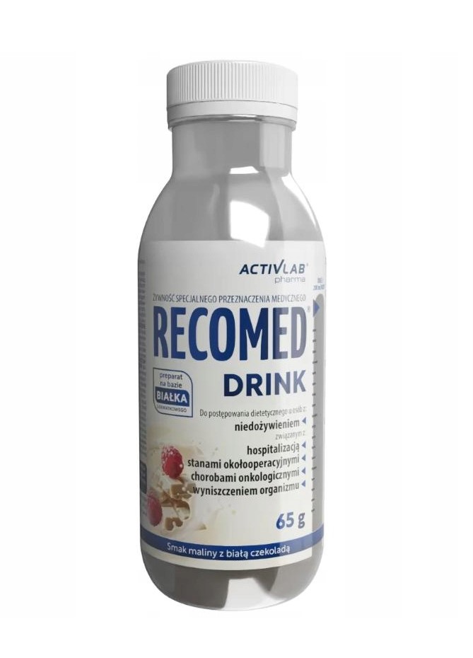 Recomed Drink 65 г малинов бял шоколад