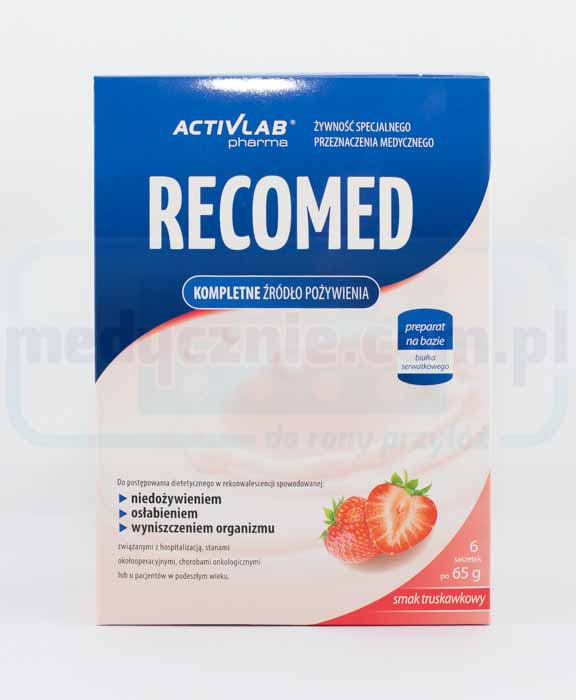 RecoMed хранителен коктейл ягода 65g 1бр.