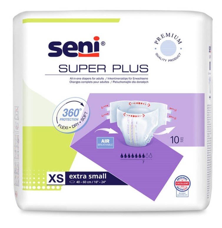 Super Seni Plus пелени за възрастни EXTRA SMALL 10 бр.