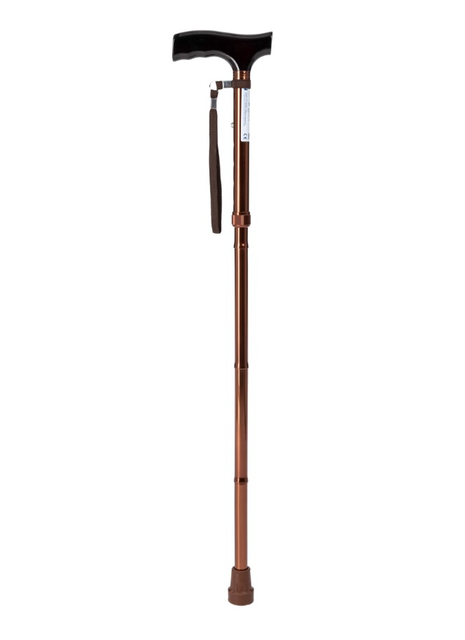 Регулируем алуминиев бастун кафяв