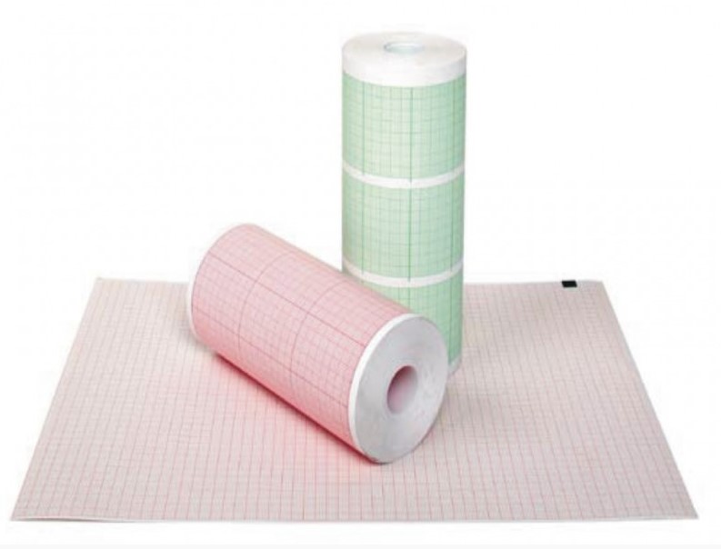 Дефибрилаторна хартия Lifepak 107mm x23m x12mm 1бр. с отпечатък