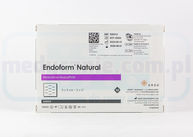 Endoform 5* 5cm - естествена кожна матрица с колаген и макромолекули ECM 1бр.