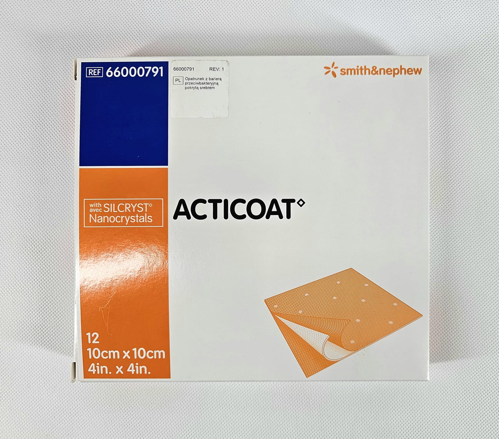 Acticoat 10* 10cm 1бр. антибактериална превръзка с нанокристално сребро