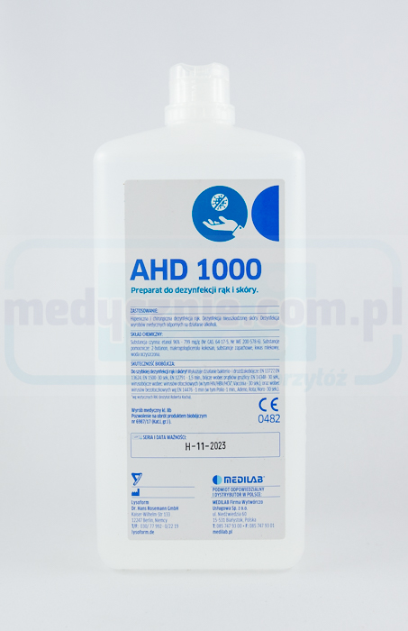 AHD 1000 1L за дезинфекция на ръце и кожа
