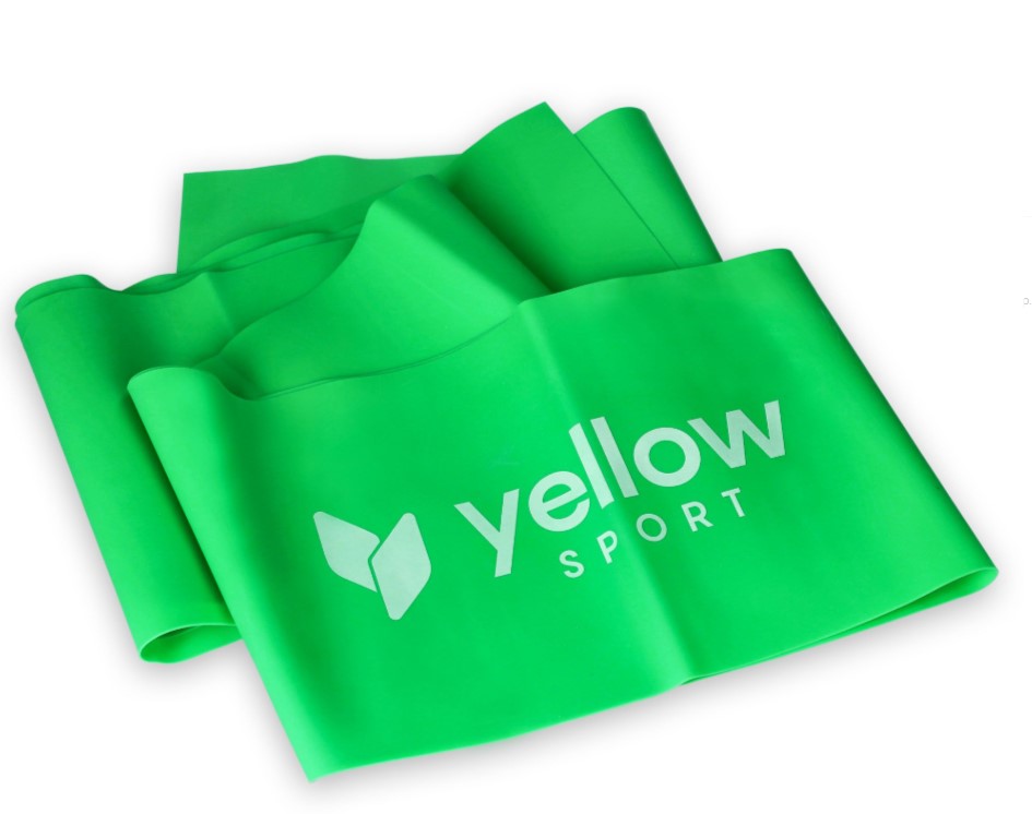 Упражнение гума жълтFLAT лента зелено съпротивление 5-8 кг