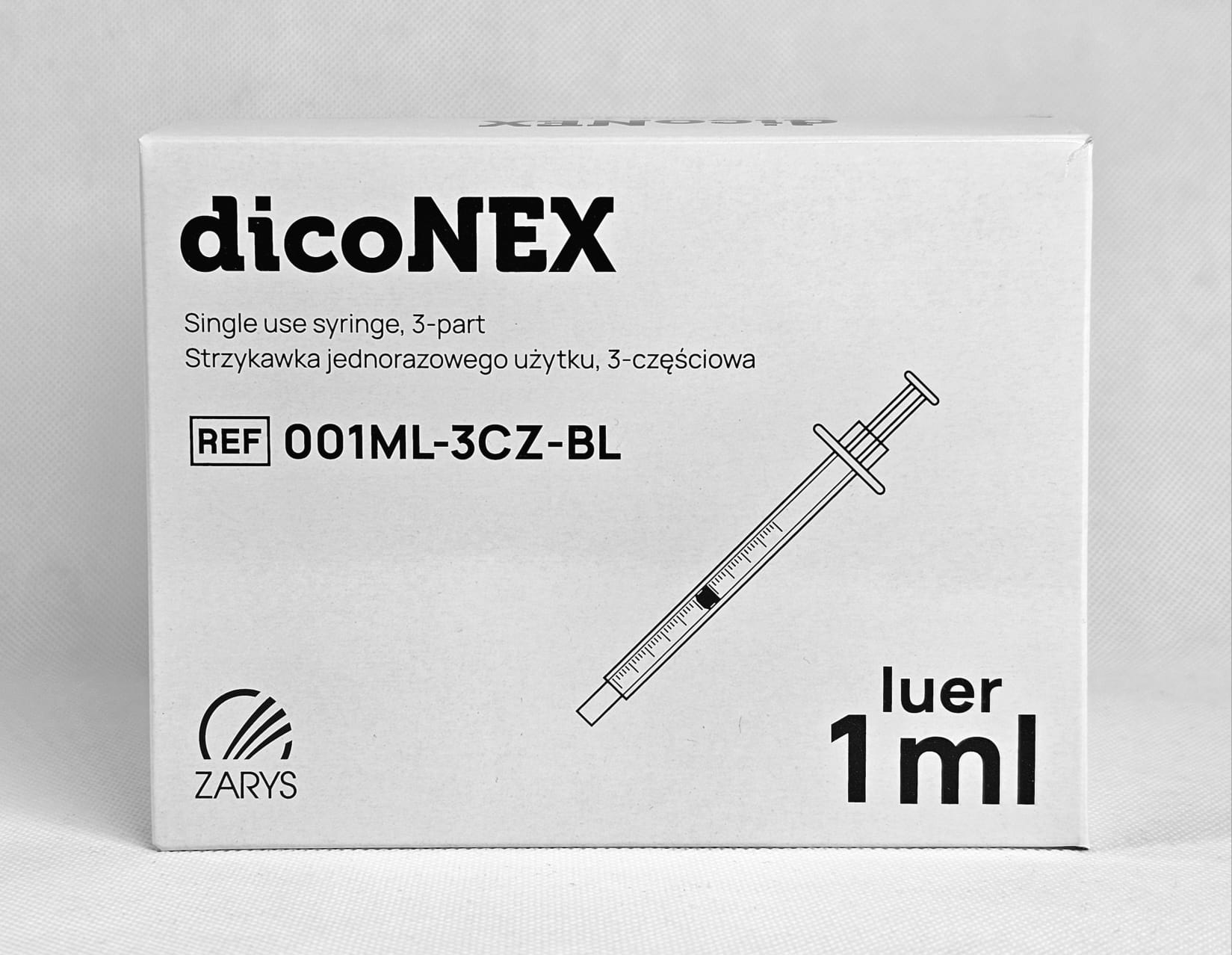 Стерилна спринцовка i.u. 1мл 3 части Luer 100бр. discoNEX