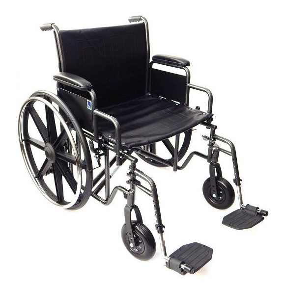 BIG-TIM стоманена подсилена инвалидна количка 225kg K7 размер 61cm