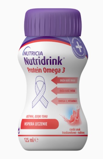 Nutricia Nutridrink Protein Omega 3 125 мл хрупкав вкус на ягода и малина