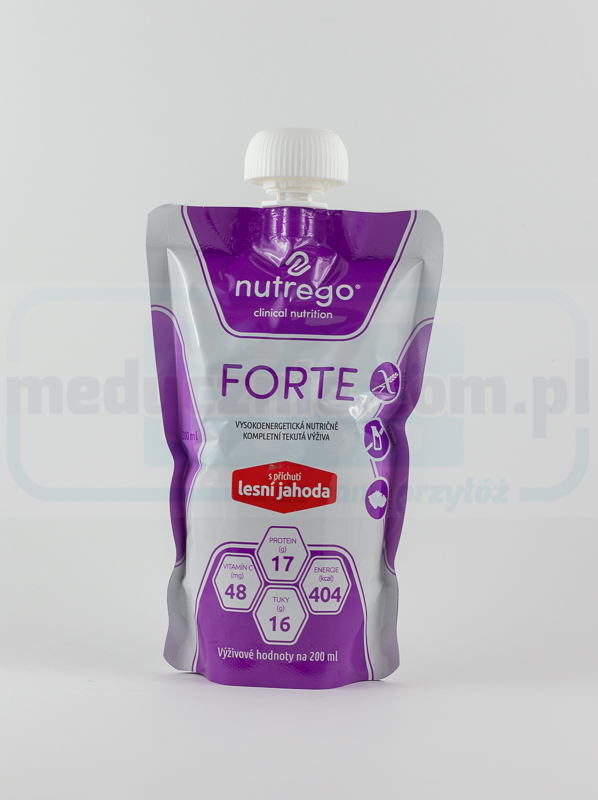 Nutrego Forte 12x200 ml Ягода Висококалорична, високопротеинова диета