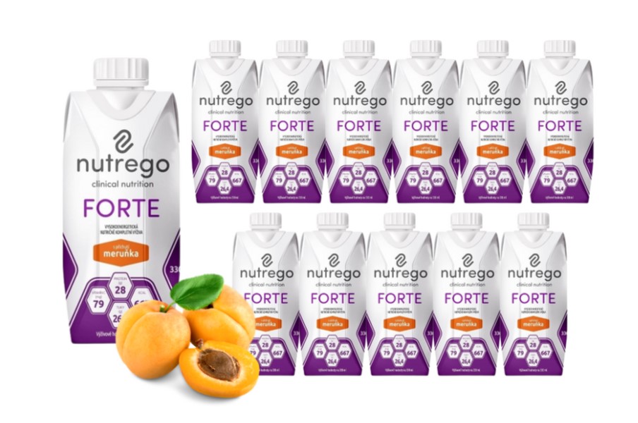 Nutrego Forte 12x330 ml Кайсия Висококалорична, високопротеинова диета