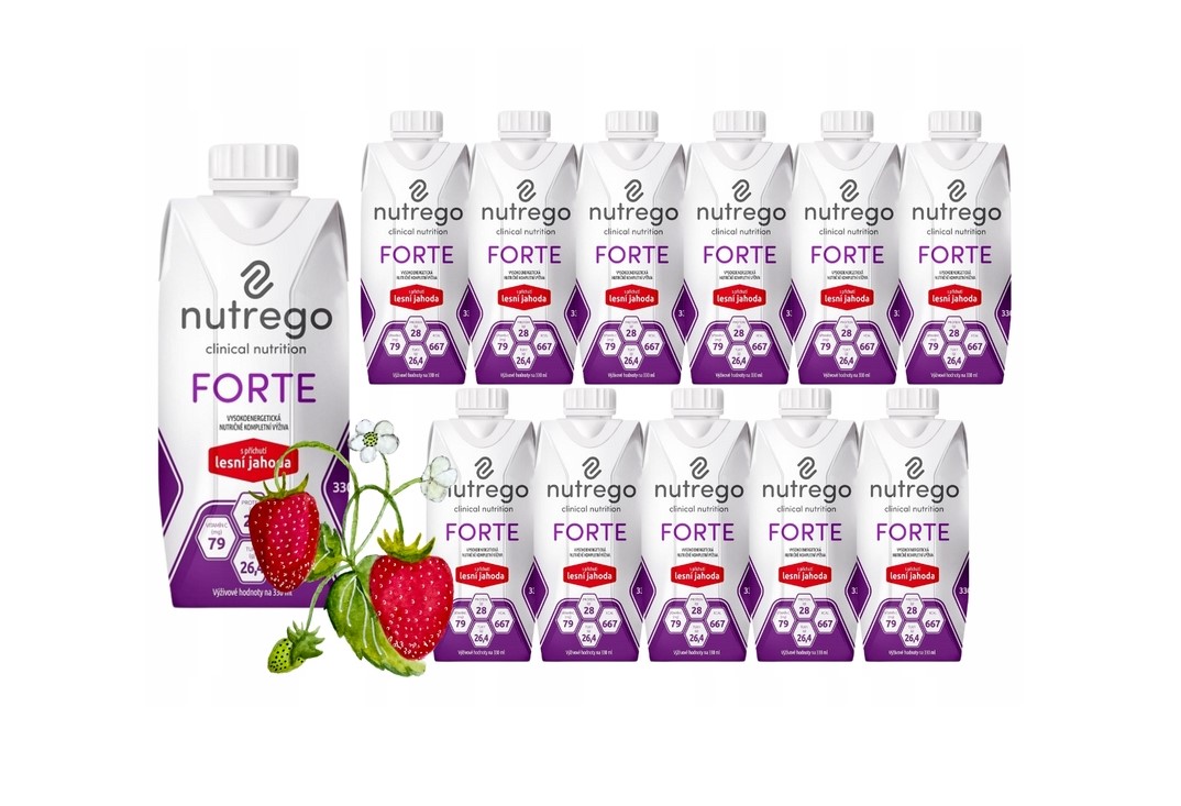 Nutrego Forte 12x330 ml Ягода Висококалорична, високопротеинова диета