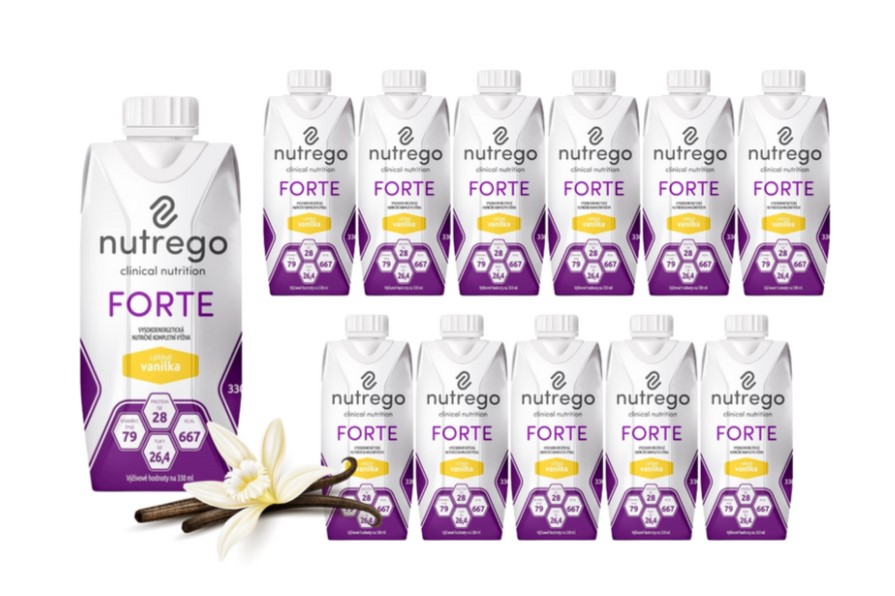 Nutrego Forte 12x330 ml Ванилия висококалорична, високопротеинова диета