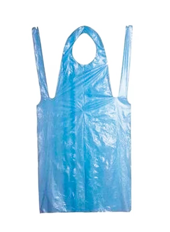 Нестерилна престилка от фолио 100бр. синя