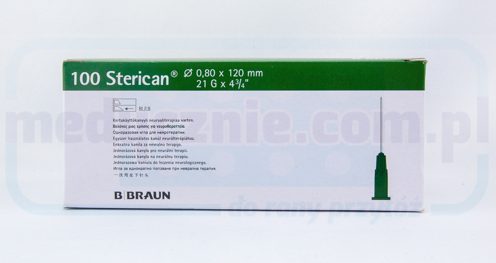 Игла Sterican Sterican G21 0.8*120mm 100бр REF 4665643