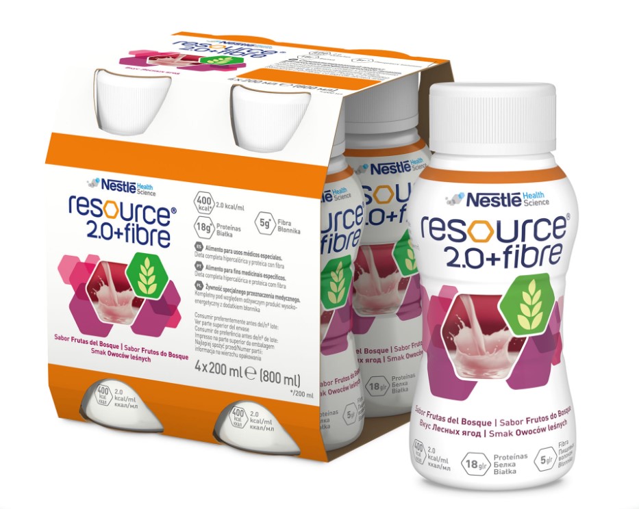 Resource 2.0+Fibre 4x200ml с вкус на горски плодове