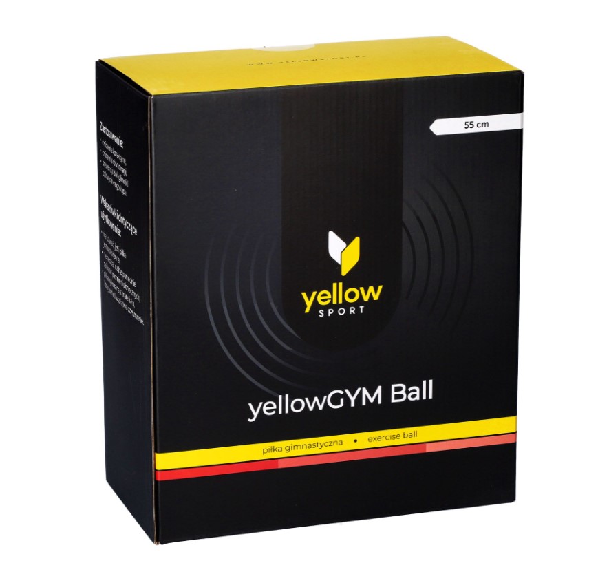 Топка за рехабилитация жълтаМаса за гимнастика 55 см червена - Изображение 3