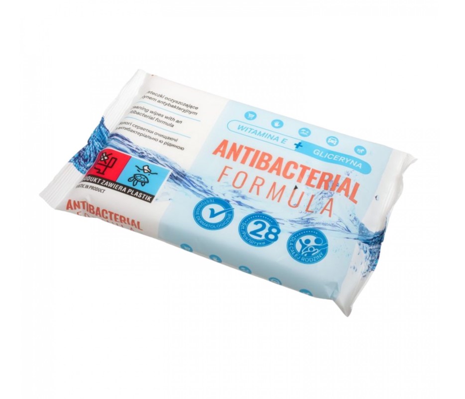 Антибактериални мокри кърпички 28бр. - Изображение 2