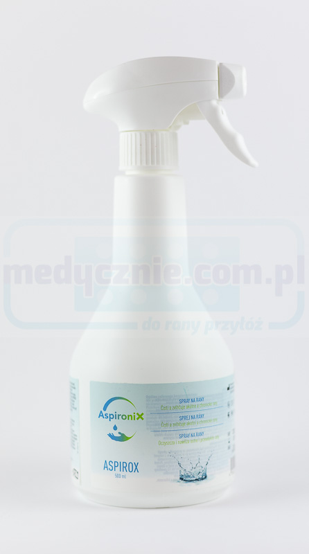 Aspirox 500ml с пулверизатор за почистване, овлажняване и дезинфекция на рани