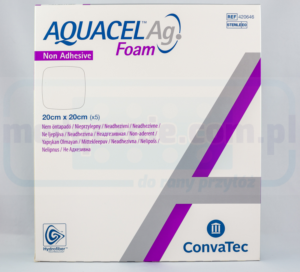 Aquacel Foam Ag Незалепваща 20*20cm многопластова пенопластова превръзка 1бр.