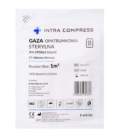 Стерилна марля 17N - 1m2 1 бр. - Изображение 2