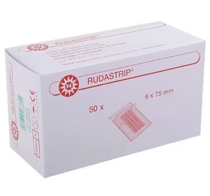Ленти за затваряне на рани Rudastrip 6mm* 75mm 3pcs - Изображение 2