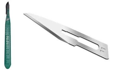 Скалпел с дръжка № 11 10бр.