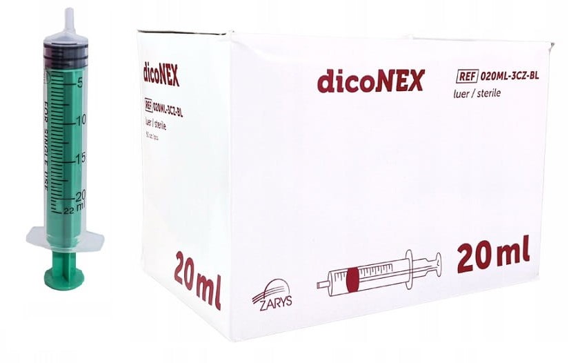 Стерилна спринцовка j.u. 20мл 3 части Luer 50бр.