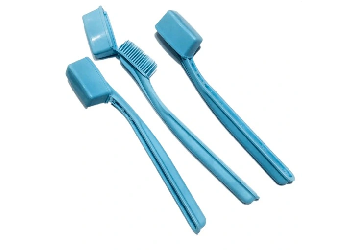 Четки за кухини БЕЗ ПАСТА за флуориране 200бр. сини