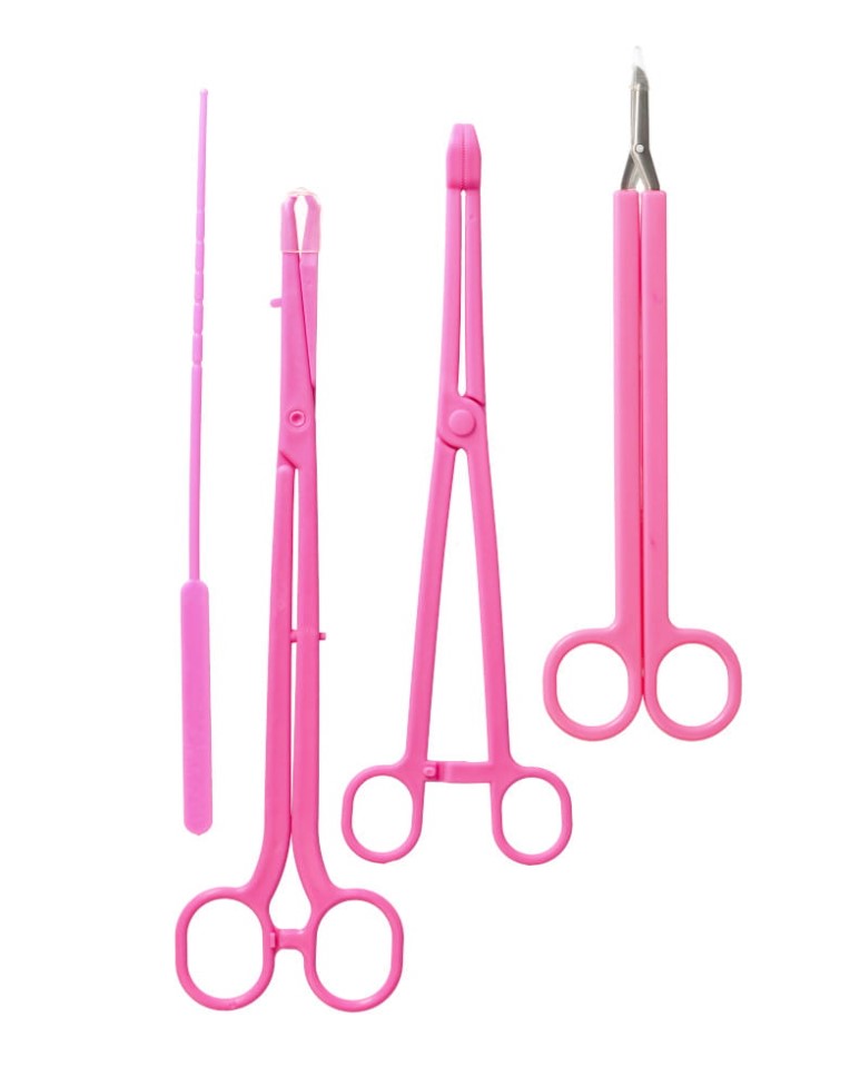 Комплект за поставяне на IUD за еднократна употреба, розов