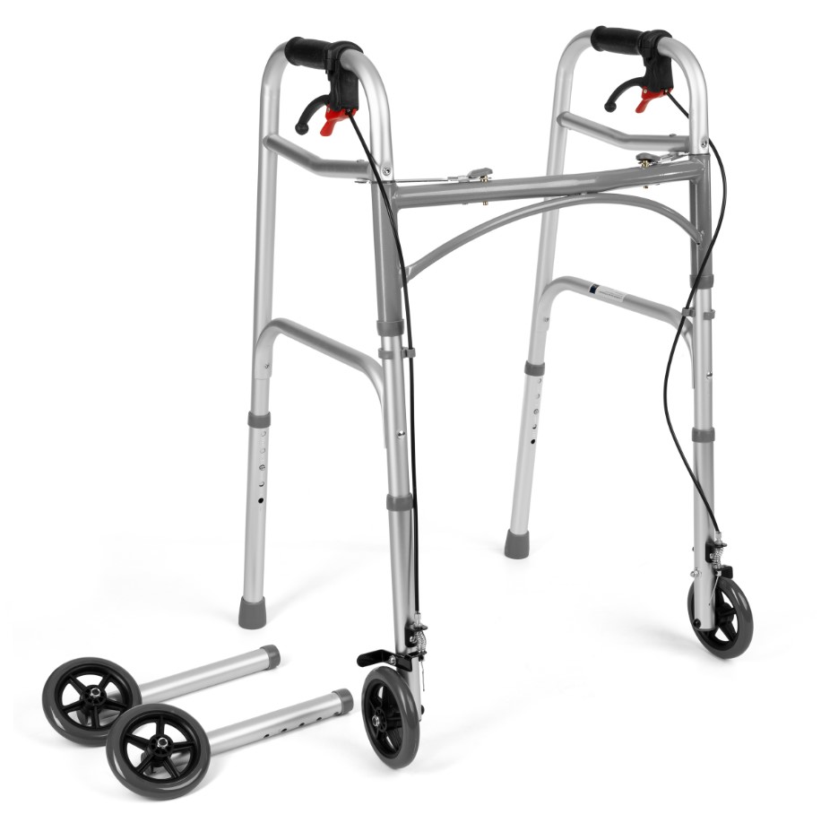 Четириколесна инвалидна количка със спирачки - модел JMC-C 3223 - Изображение 2