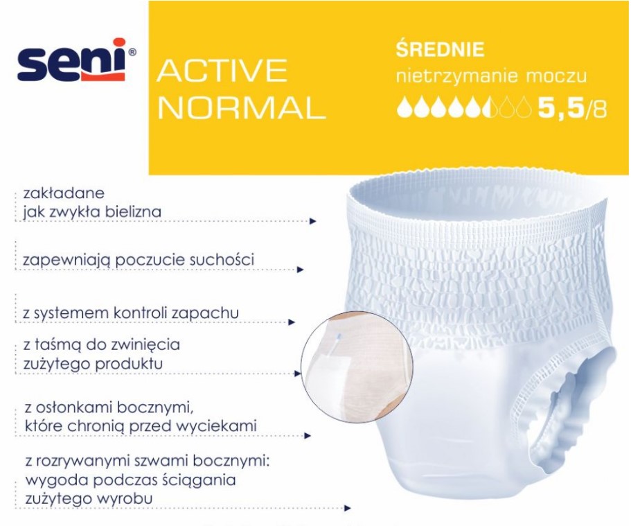 SENI ACTIVE NORMAL LARGE абсорбиращи гащички 30бр. - Изображение 4