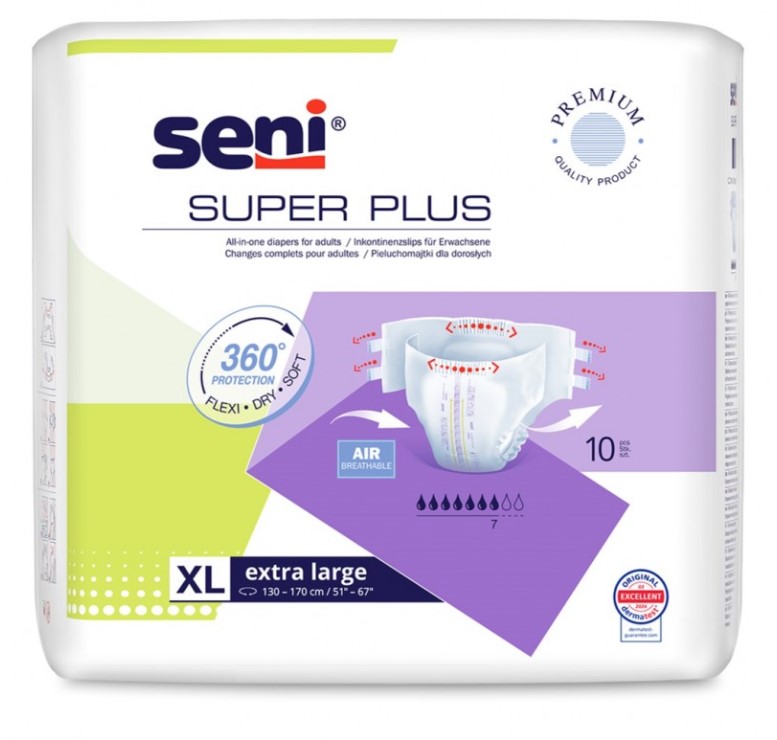 Super Seni Plus пелени за възрастни X-Large 10 бр.