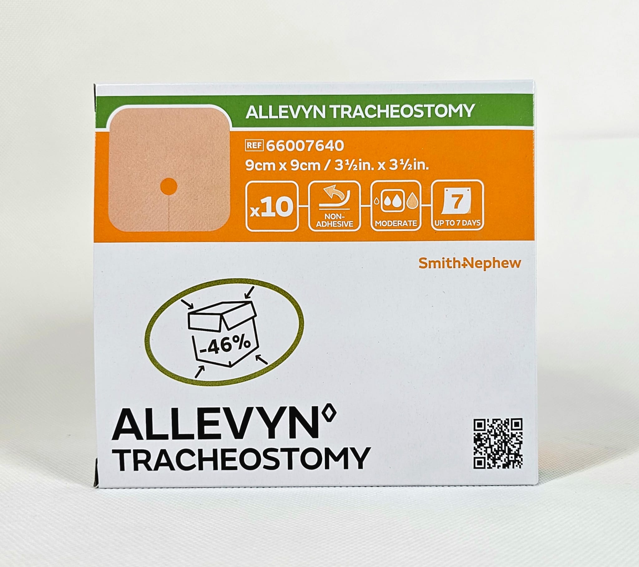 Allevyn трахеостома 9* 9cm 1 бр. превръзка за поставяне на тръба за трахеостома