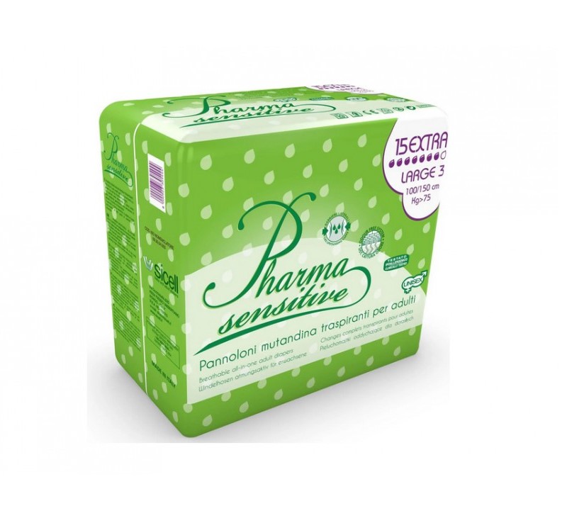 PHARMA SENSITIVE Large Extra 15бр. пелени - Изображение 2