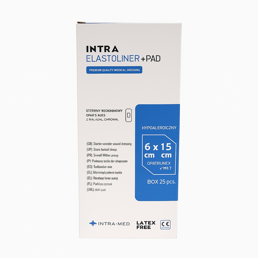 Превръзка с абсорбираща подложка ELASTOLINER+PAD 6cm x 15cm 25pcs