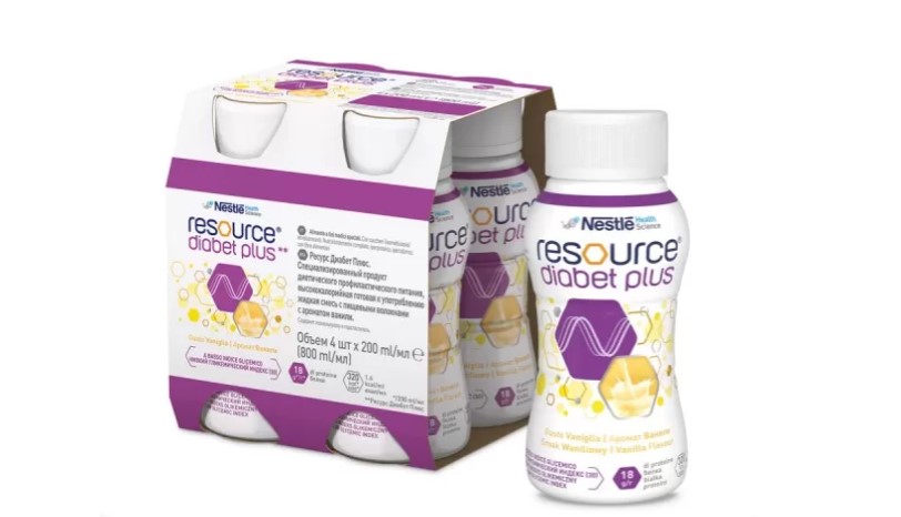 Resource Diabet Plus 4x200ml с вкус на ванилия