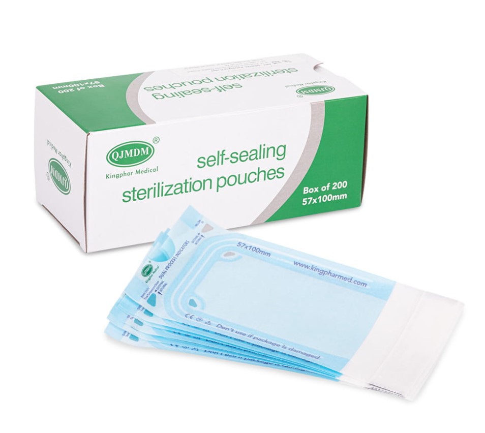 57mm * 100mm 200pcs стерилизация фолио торбички