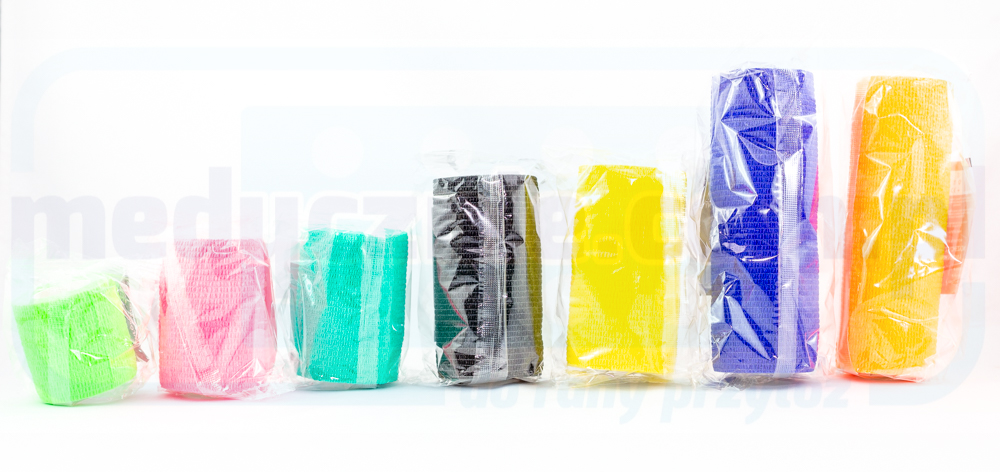 Кохезионна лента 15cm*4.5m 1бр. синя еластична, самозалепваща се