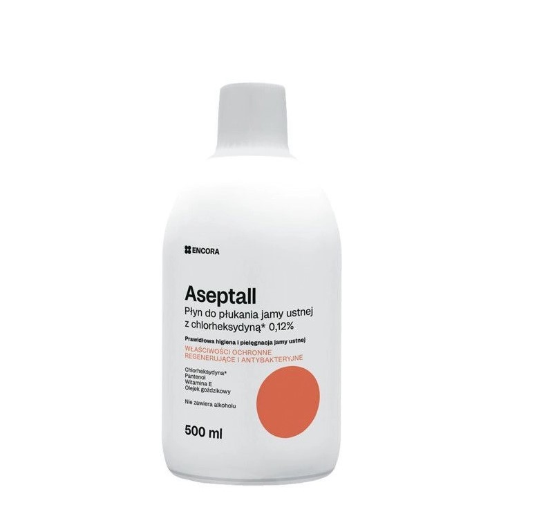 Aseptall вода за уста 2x500ml с хлорхексидин 0,12%