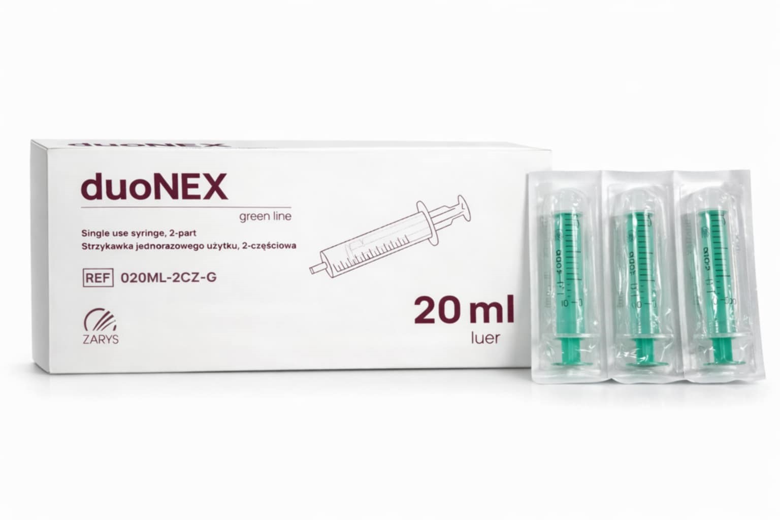 Спринцовки 20ml 100бр. duoNEX стерилни j.u.